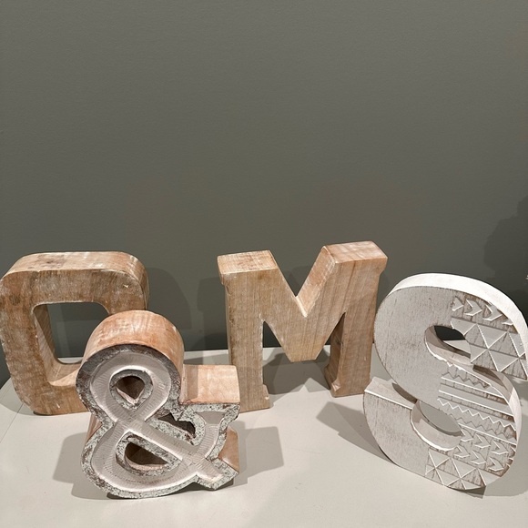 Rustic Wooden letters. Used for wedding and rustic home decorations. - Picture 2 of 2